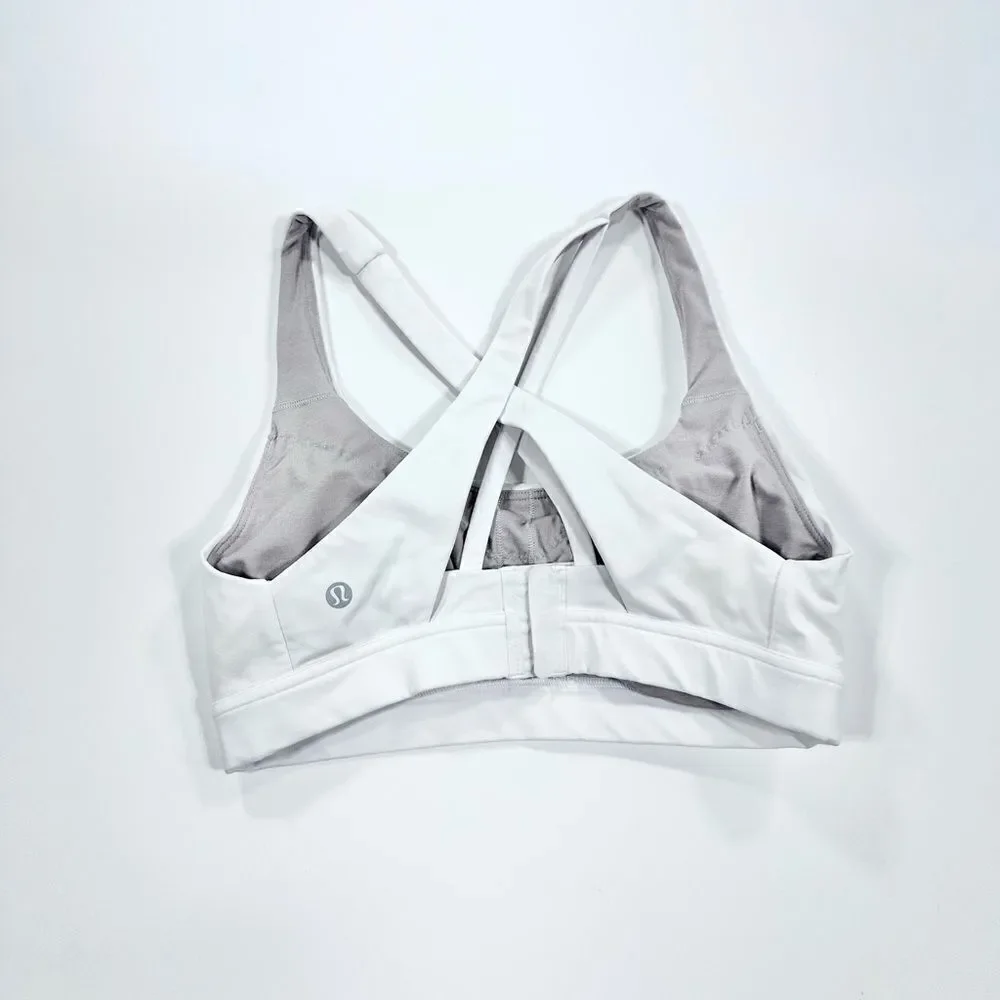 Lululemon white Stash it All bra 8 C/D